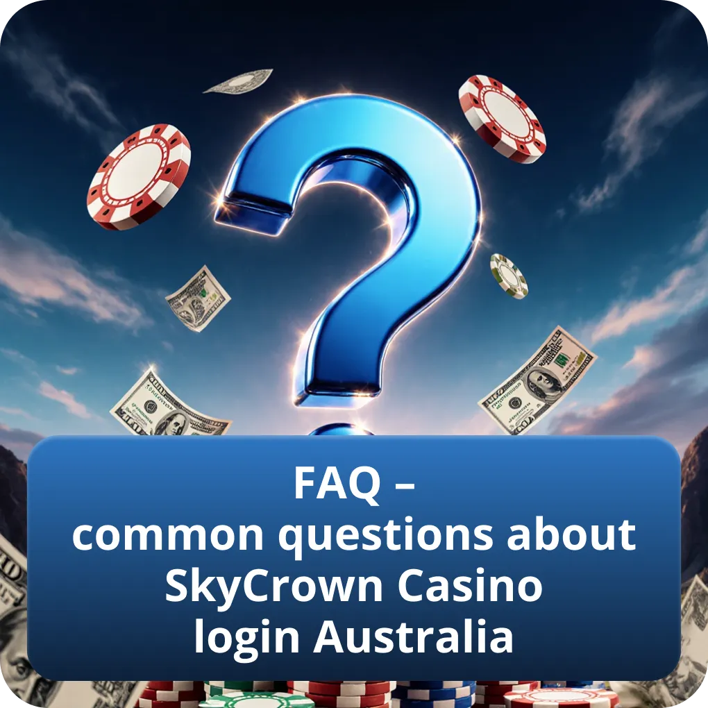 FAQ – frequently asked questions about SkyCrown Casino login in Australia