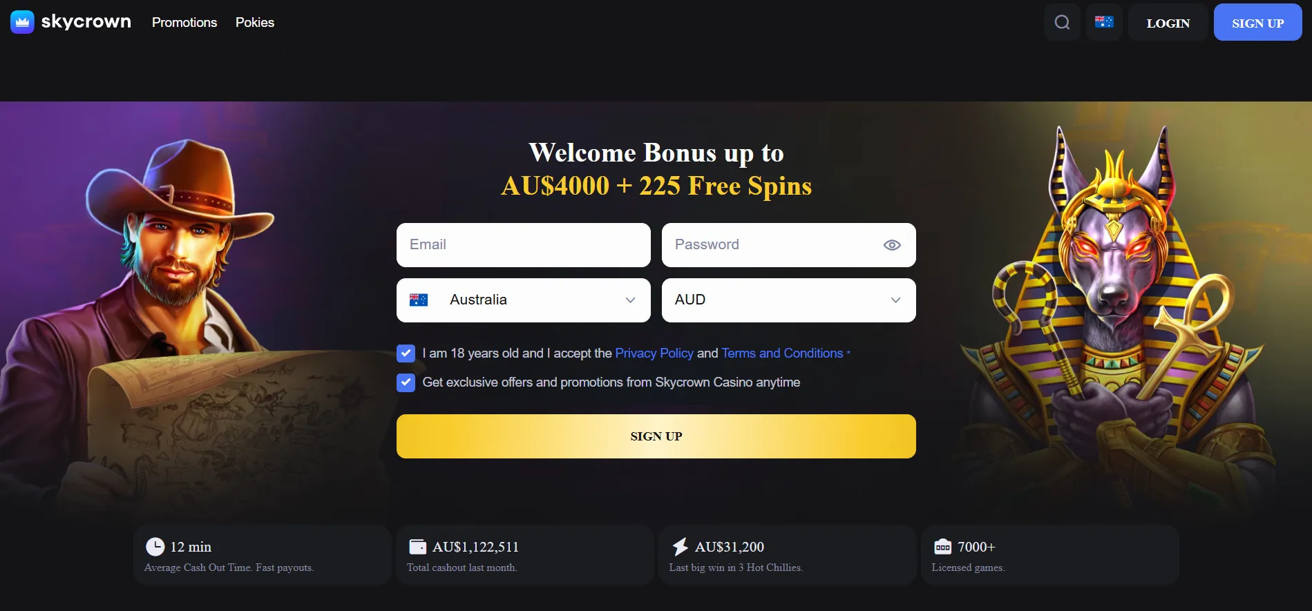 Registration at SkyCrown
